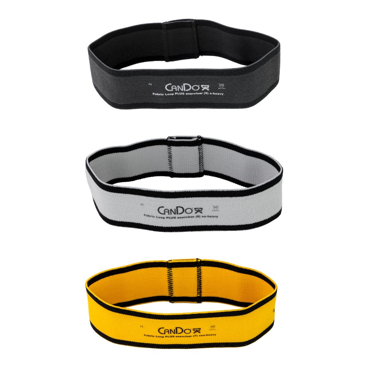 CanDo®FabricLoopPlus,8LongSingleLoopSetof3