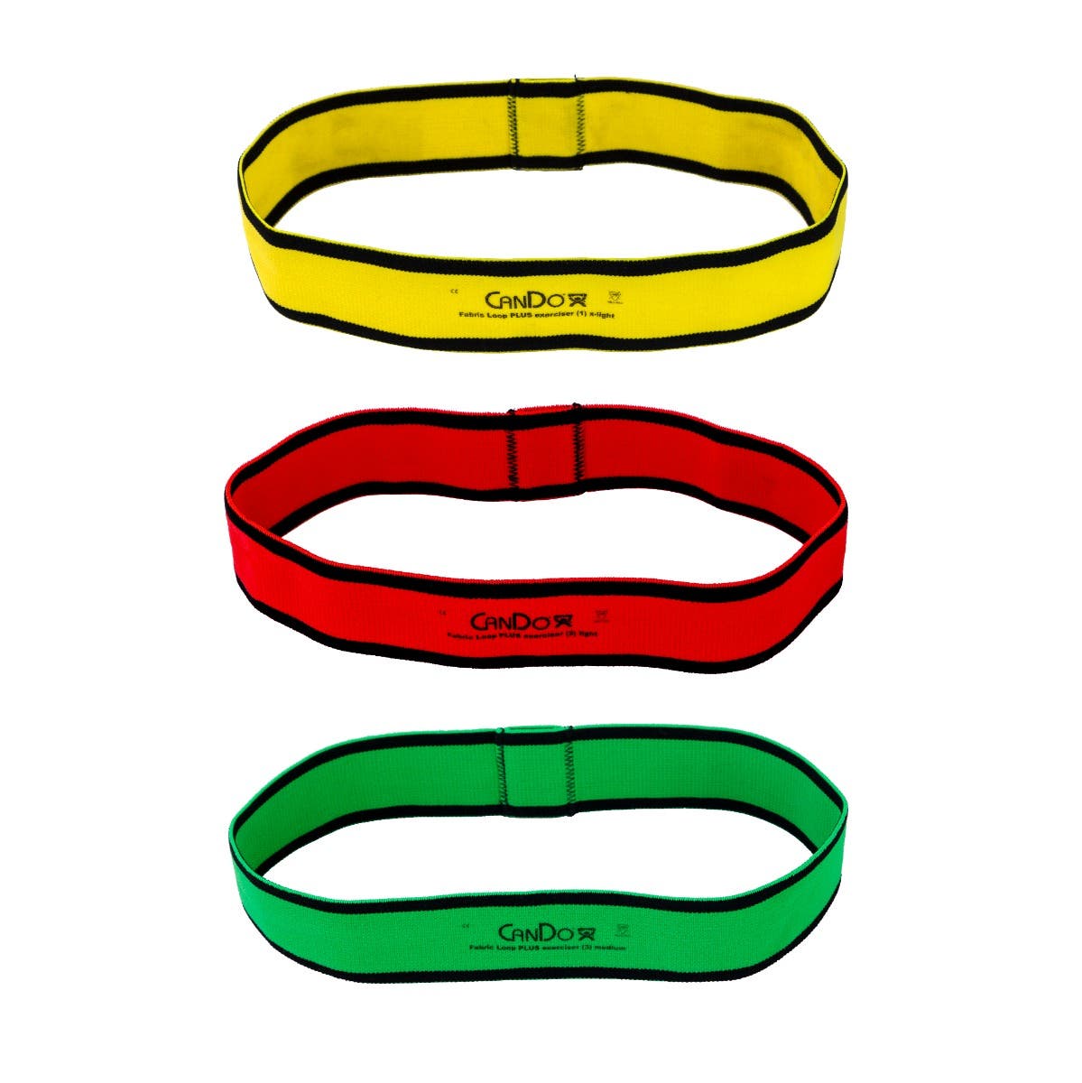 CanDo®FabricLoopPlus,12LongSingleLoopSetof3