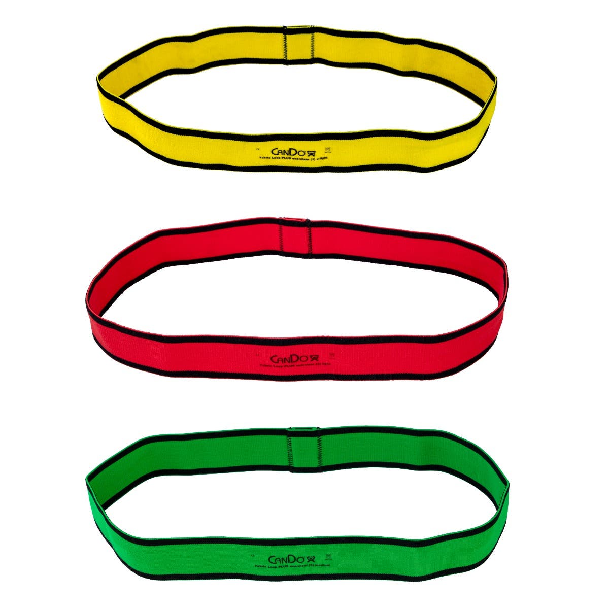CanDo®FabricLoopPlus,18LongSingleLoopSetof3