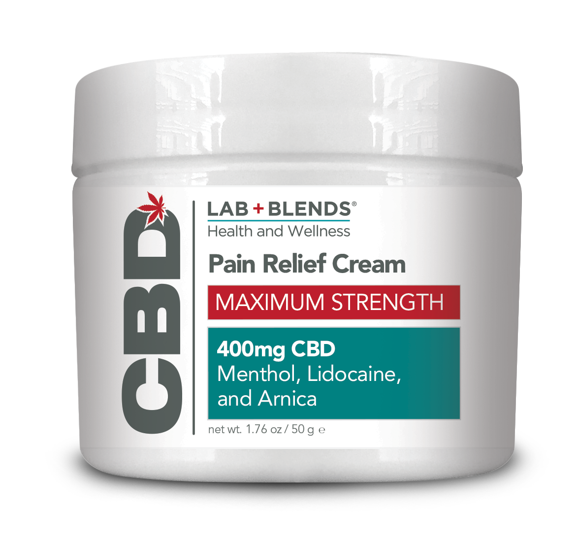 Lab+Blends™400mgCBDPainReliefCreamMaximumStrength-THCFree50g