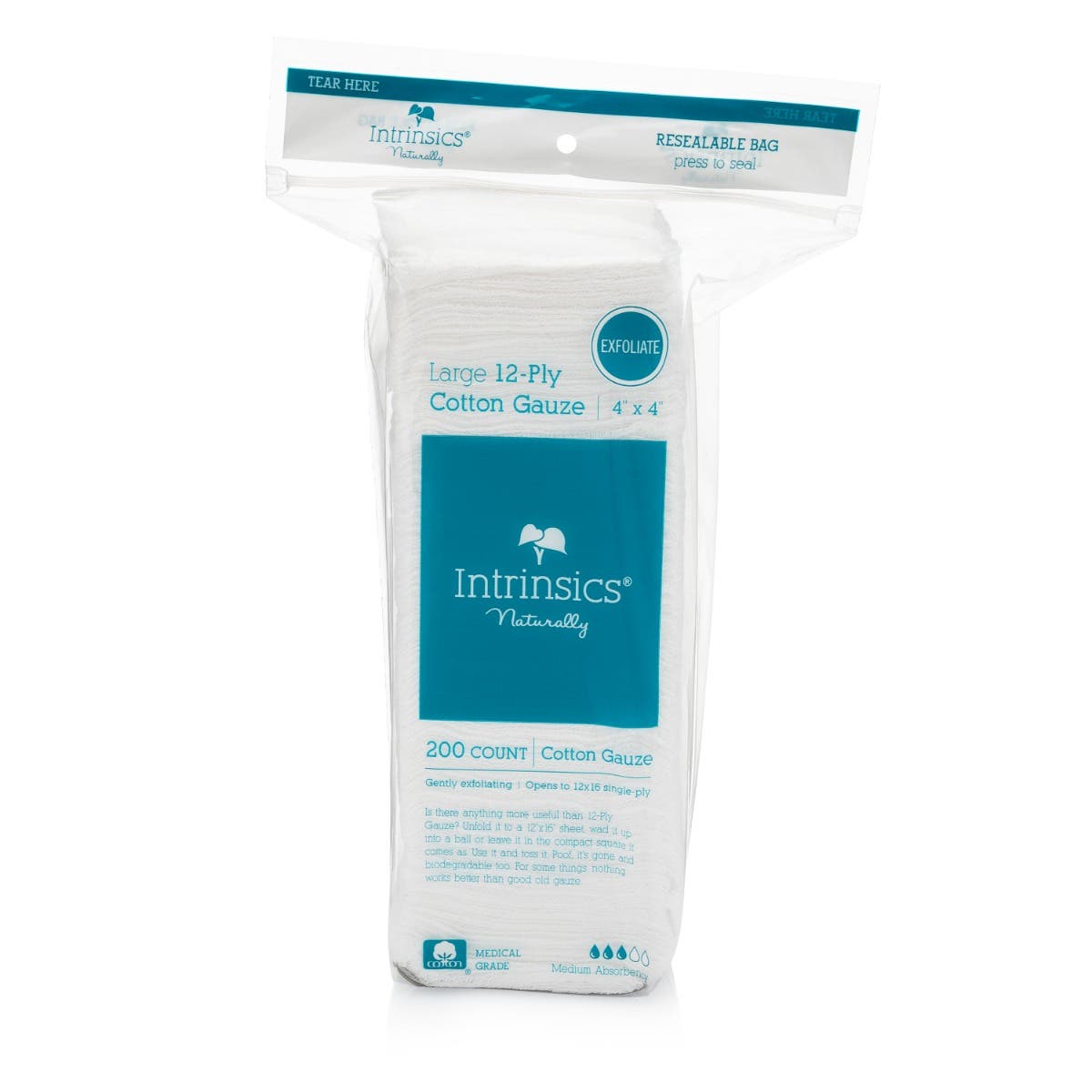 IntrinsicsLargeCotton12-PlyGauze4x4-200Count