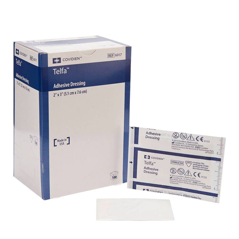 TELFAOuchlessAdherentDressings-2x3-White
