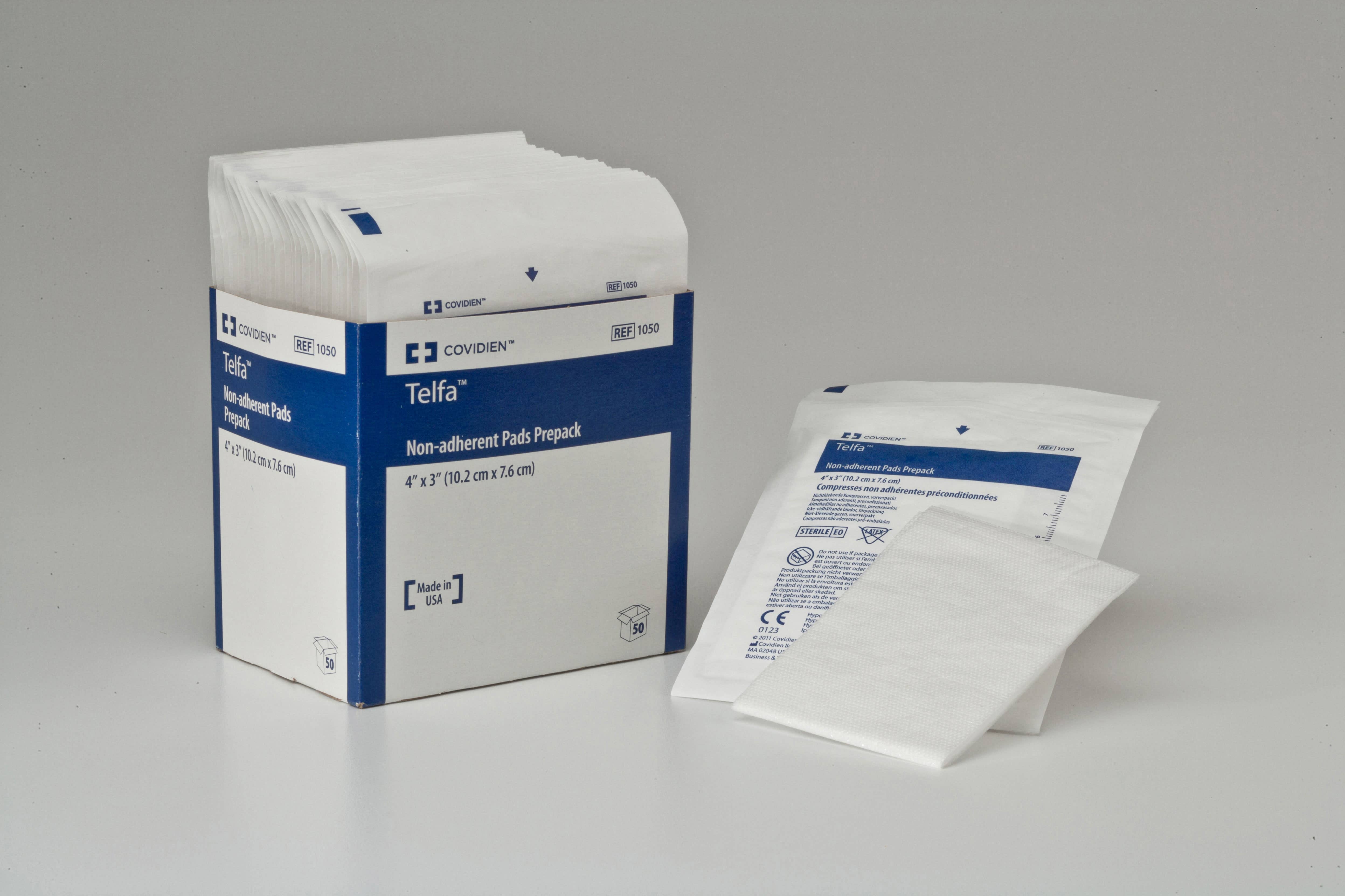 TelfaOuchlessNon-AdherentDressingPads-2x3100/pk