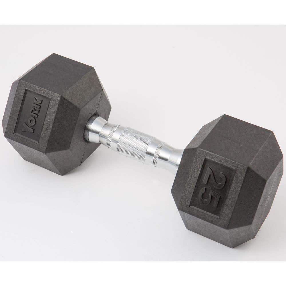 YorkBarbellRubberHexDumbbell