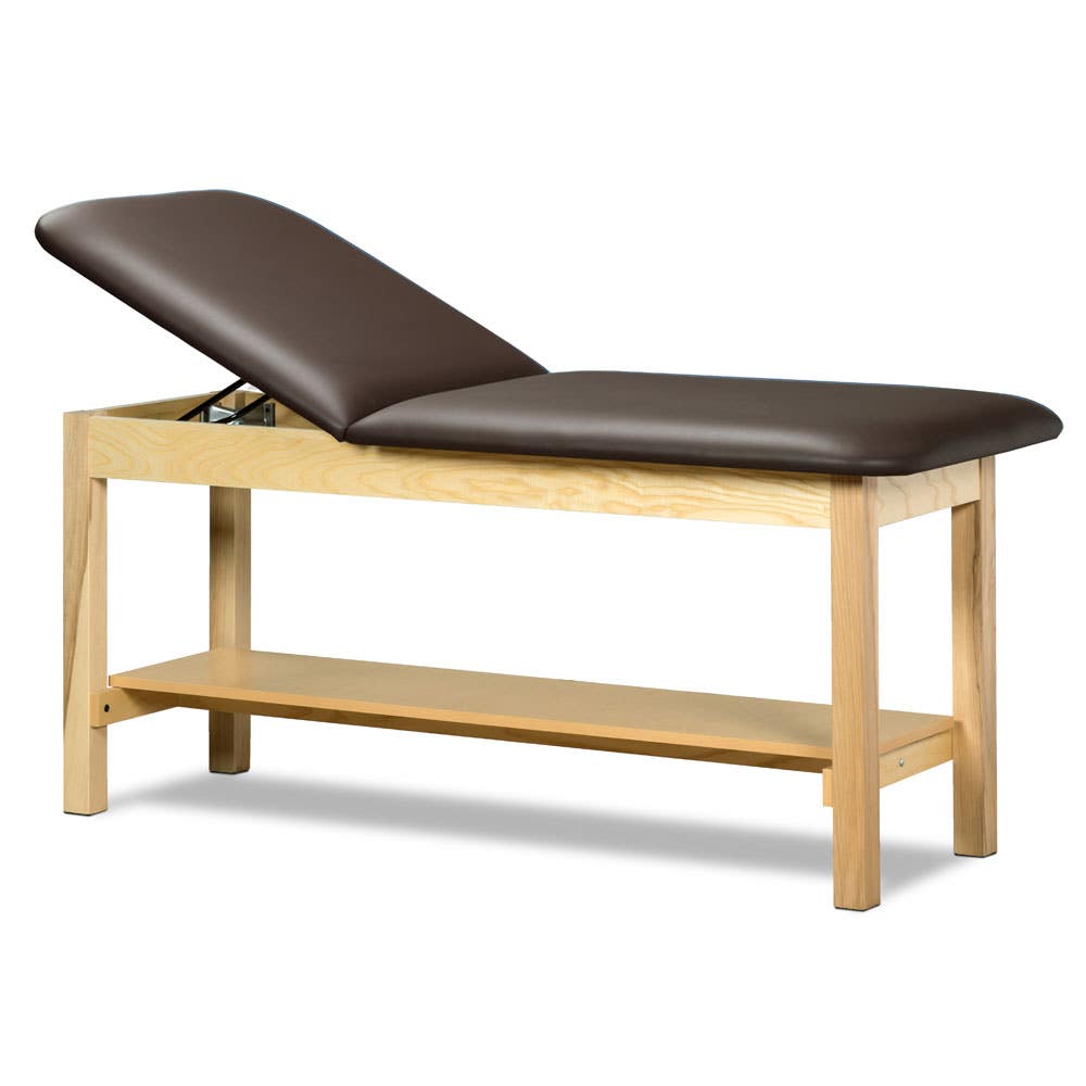 Clinton1020ClassicSeriesStraightLineTreatmentTablewithAdjustableBackrestShelf