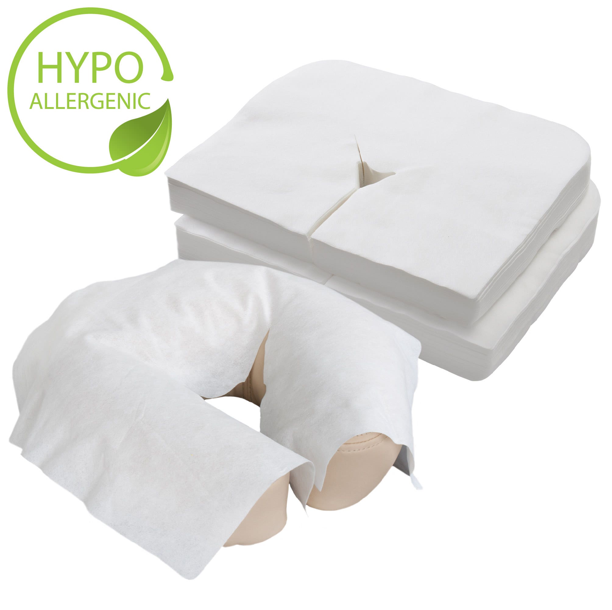 EarthLite®FlatDisposableHeadrest&FaceCradleCoversforMassageTables&Chairs-100pack
