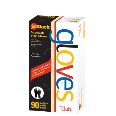 ProductClubJetBlackGloves-Vinyl-50Ct.