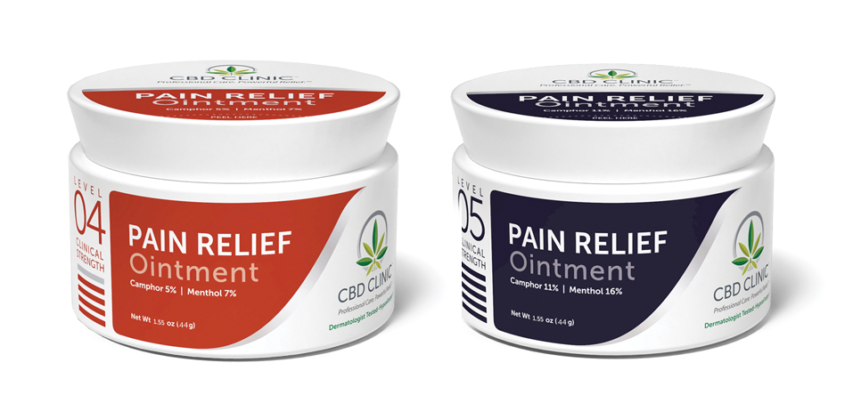 CBDClinic™PainReliefOintmentsCreams-TopicalAnalgesicProfessionalSeries-44gJars