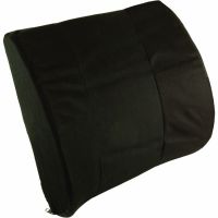 Back Support & Lumbar Support Cushion with Strap - 13 x 14, Black