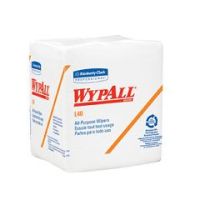 WypAll L40 Wipers - 12.5 x 13, White, 1/4fold