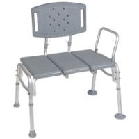 Bariatric Transfer Bench With Back - 500 lbs Capacity - Plastic Bench