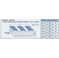 Proteam 3 Person Taping Table 10L X 42H X 42D