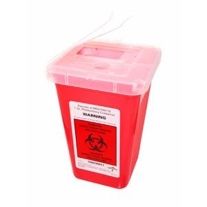 Lock-Up Sharps Container Red 1 Quart