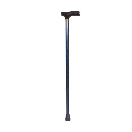 Aluminum Adjustable Cane with Derby-Top Handle, Blue Ice