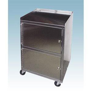 Stainless Cart With Dual Locking Cabinets