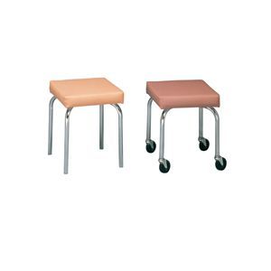 Square Rolling Stool 17H