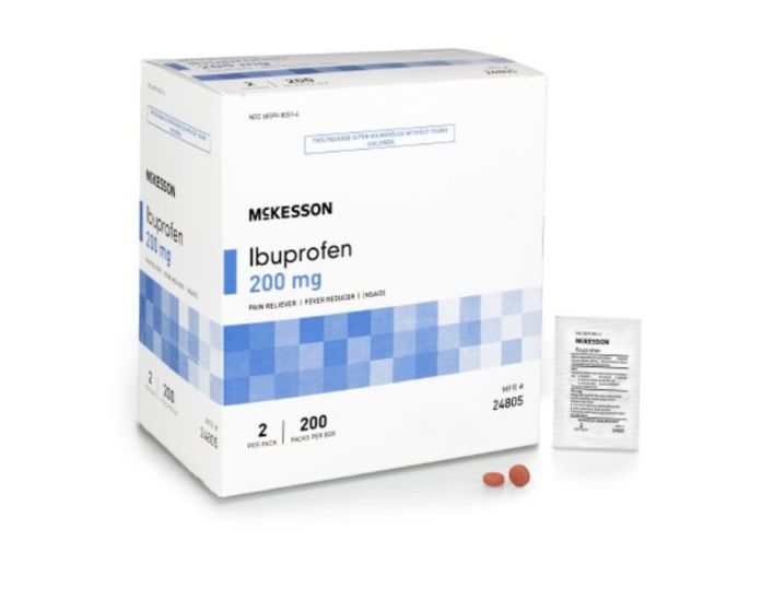 Mckesson Ibuprofen 200mg Unit Dose 2/pk - Box/200