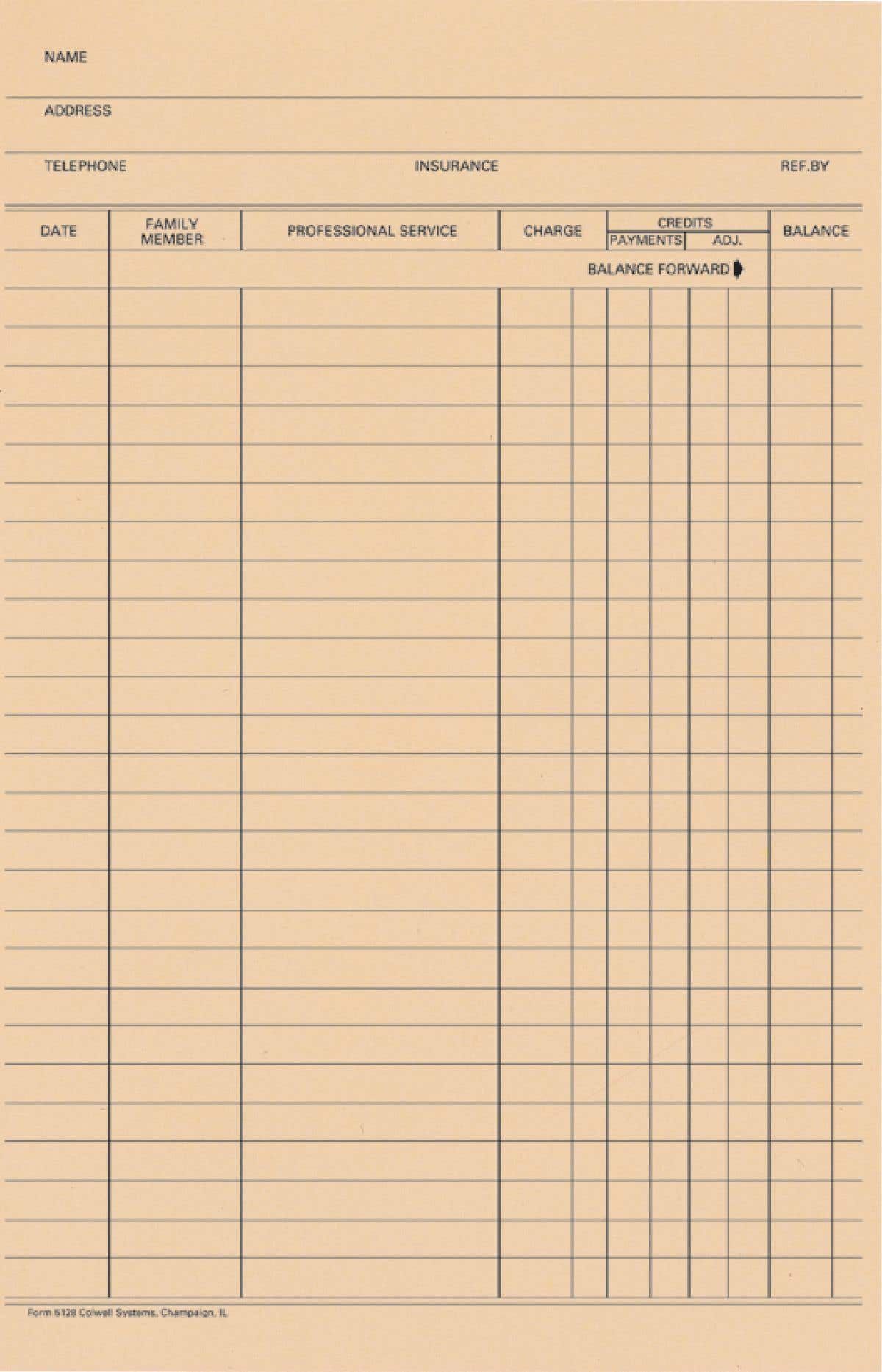 StockAccu-LogLedgerCardBlank,100/Pkg