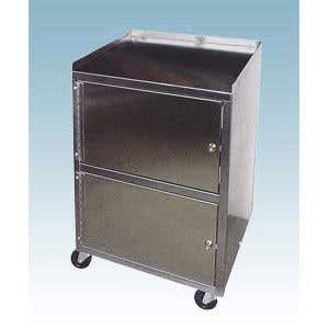 StainlessCartWithDualLockingCabinets