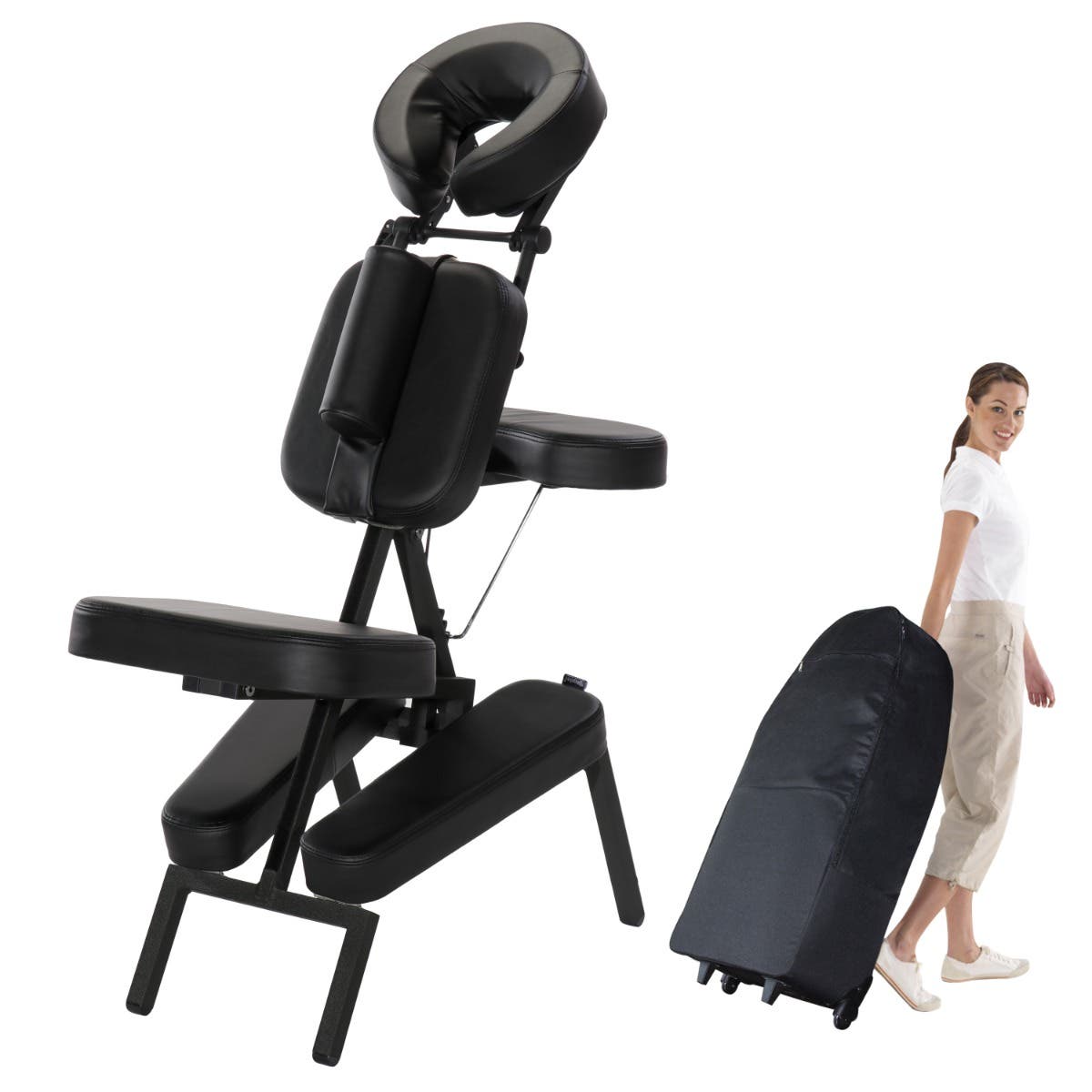 Master®MassageEquipmentTheHuskyApollo™XXLPortableMassageChairPackageBlack